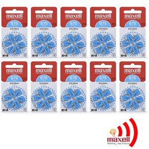 Maxell PR44 675 Numara İşitme Cihazı Pili 60lı