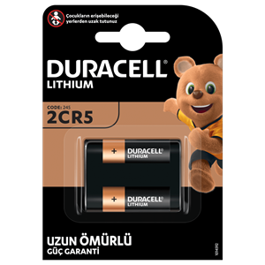 Duracell 2Cr5/Dl245 6V Lıthıum PilLityum Foto PilleriDuracelldur-245Duracell 2Cr5/Dl245 6V Lıthıum Pil 