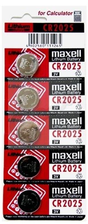 Maxell CR2025 3V Lityum Para Pil 5'li Blister