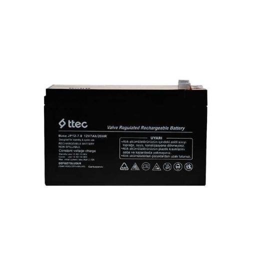 Ttec 12V 7Ah 20Hr Base Bakımsız Kuru Akü  resmi