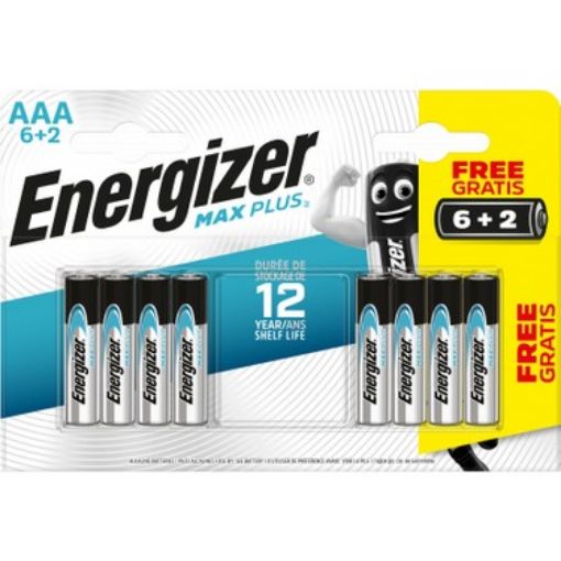 ENERGİZER MAX PLUS ALKALİN AAA KALEM PİL 6+2'Lİ resmi