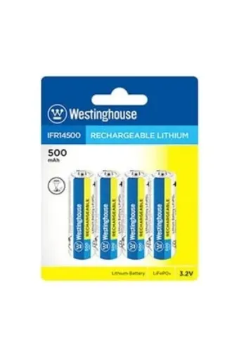 Westinghouse IFR14500 3.2v 500mAH LiFEPO4 Solar Pil resmi