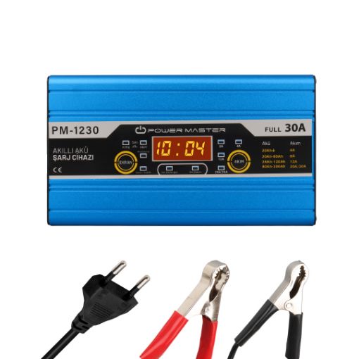 Powermaster PM-1230 12 Volt Max 30 Amper Akü Şarj Cihazı resmi