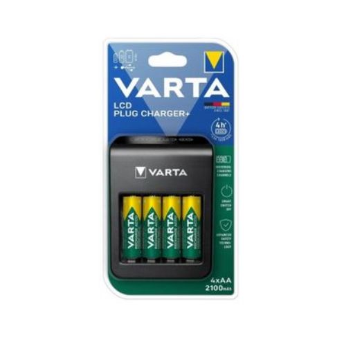 Varta 57687 LCD Plug Pil Şarj Cihazı 4x2100mAh Pilli Paket resmi