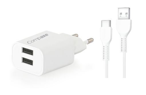  COMPAXE CTA-521DUTB24 10W 5V 2.1A ÇİFT USB + USB resmi