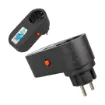 Powermaster Oval Kasa Siyah Tekli Termal Akım Korumalı Priz (10A-2500W) PM-16620 resmi