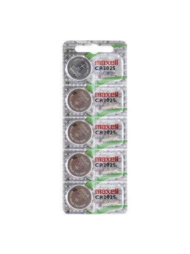 Maxell CR2025 Hologram Orjinal 3v Lityum Para Pil 5'li Paket resmi