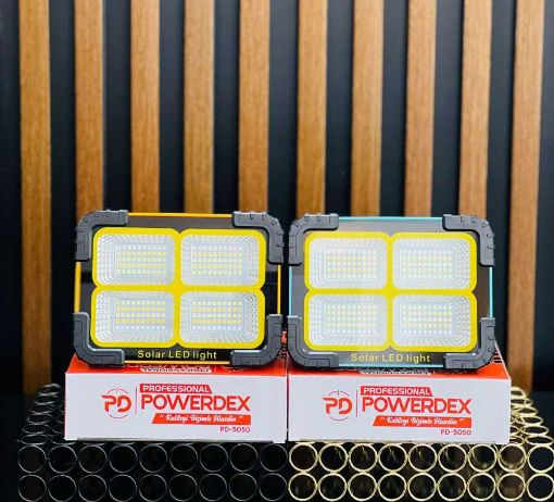 Powerdex PD-5050 Profesyonel Projektör Modlu Çakar Işıklı Güneş Enerjili El Feneri resmi