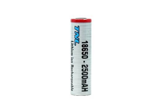 TNL ICR18650 3.7V 2500mAh 30A Discharge Şarj Edilebilir Li-ion Pil resmi