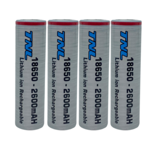 4 Adet TNL 18650 2600mAH 3C 3.7V Li-ion Başlıksız Şarj Edilebilir Pil resmi
