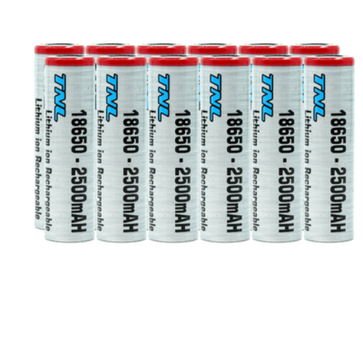 12 Adet TNL ICR18650 3.7V 2500mAh 30A Discharge Şarj Edilebilir Li-ion Pil resmi