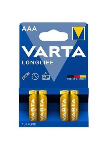 Varta 4103 Longlife Alkalin AAA İnce Kalem Pil 4'lü Paket (Blister) resmi