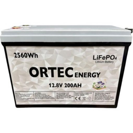 Ortec 12.8V 200Ah LiFePO4 Lityum Akü Yeni Nesil 2024 Üretim resmi