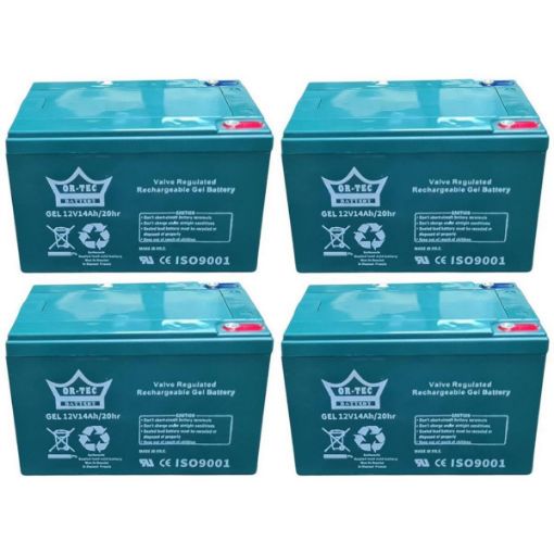  Motolux F4 - F7 için Ortec 12V 14AH Motorsiklet Jel Akü 4'lü  resmi