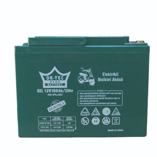 Ortec 12 volt 100 Amper Jel Akü resmi